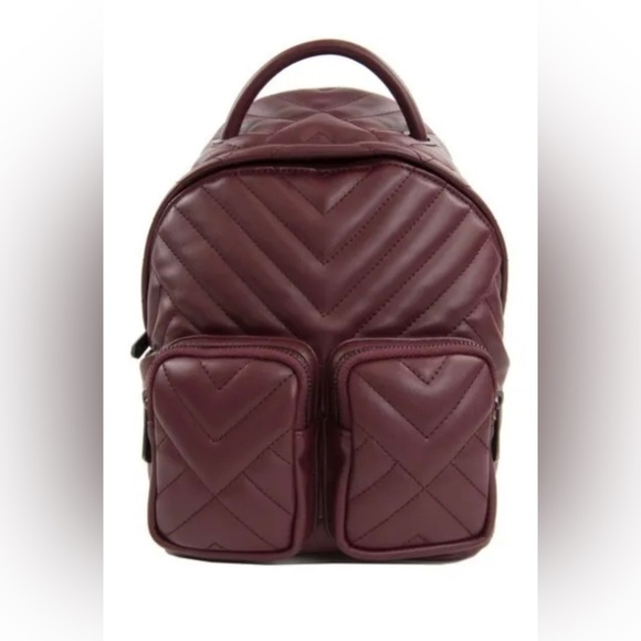 Sam Edelman Handbags - KEELY Chevron Quilted Mini Backpack Wine